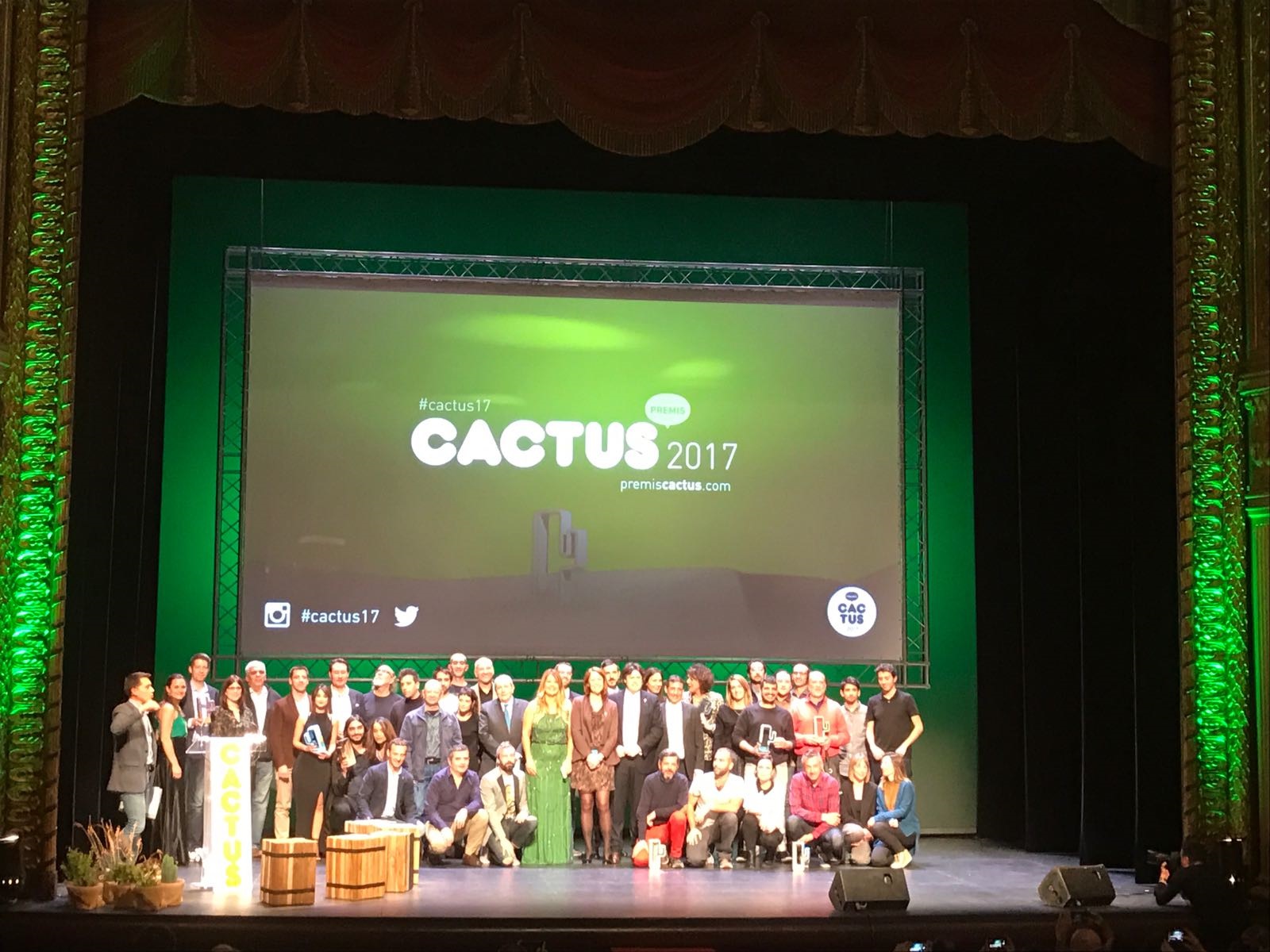 Marta Madrenas participa al lliurament dels premis Cactus 2017.