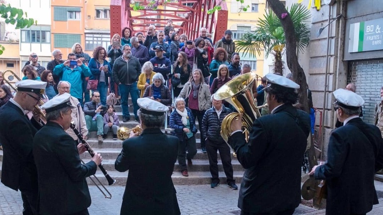 Barcelona Street Parade at Sunset Jazz Club
