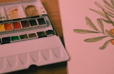 Gravat i aquarel·la botànica - Tardor