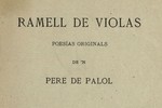Ramell de violes (portada). Recull de poesies publicat el 1879 i dedicat a Enric Claudi Girbal.
