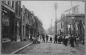 Schiedam industry 1. Hoofdstraat. On the right the building called ‘Moskou’ which housed  the Nolet malt house and distillery, 1900. Author: unknown.