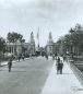 Budapest city 3. The bridge in the City Park and the main gate of the Millennial Exhibition, 1896. Author: György Klösz.