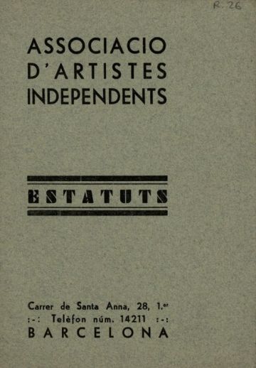 Estatuts de l'Associació d'Artistes Independents, 1936
