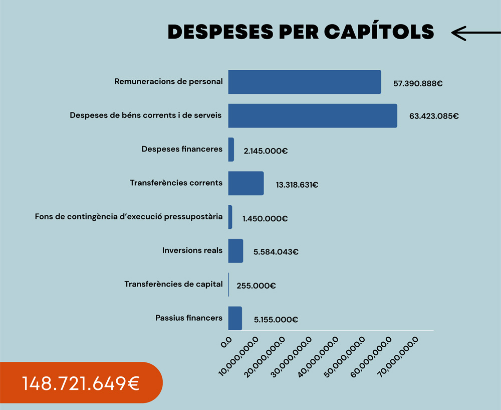 Grfic de les despeses del pressupost 2024